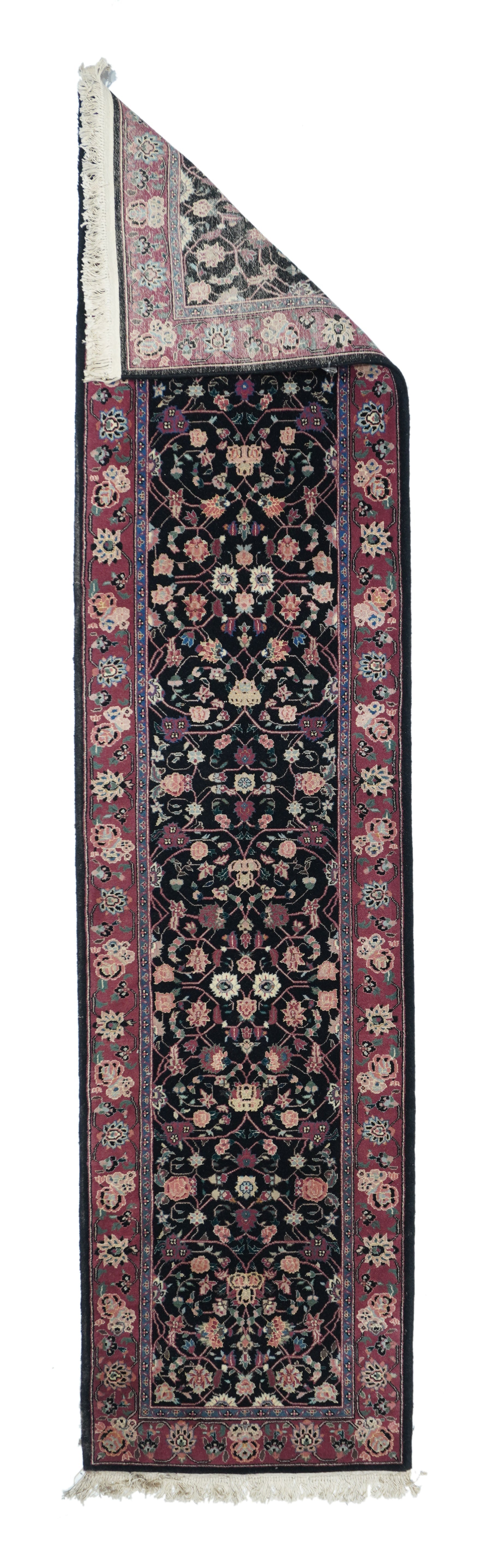 India Tabriz Wool on Cotton 2'3''x10'