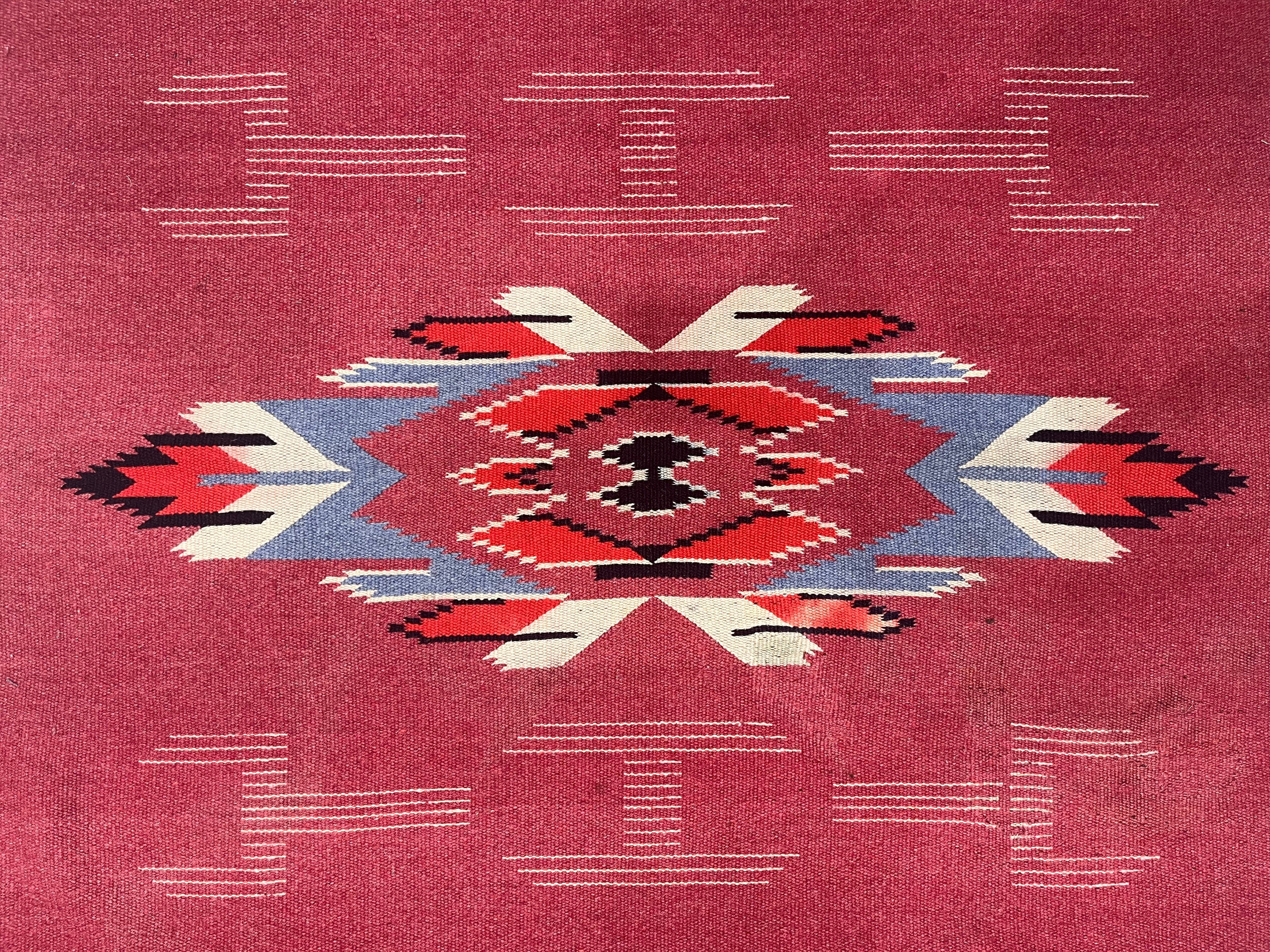 Vintage Swedish Kilim Rug 3'7" x 5' 9"