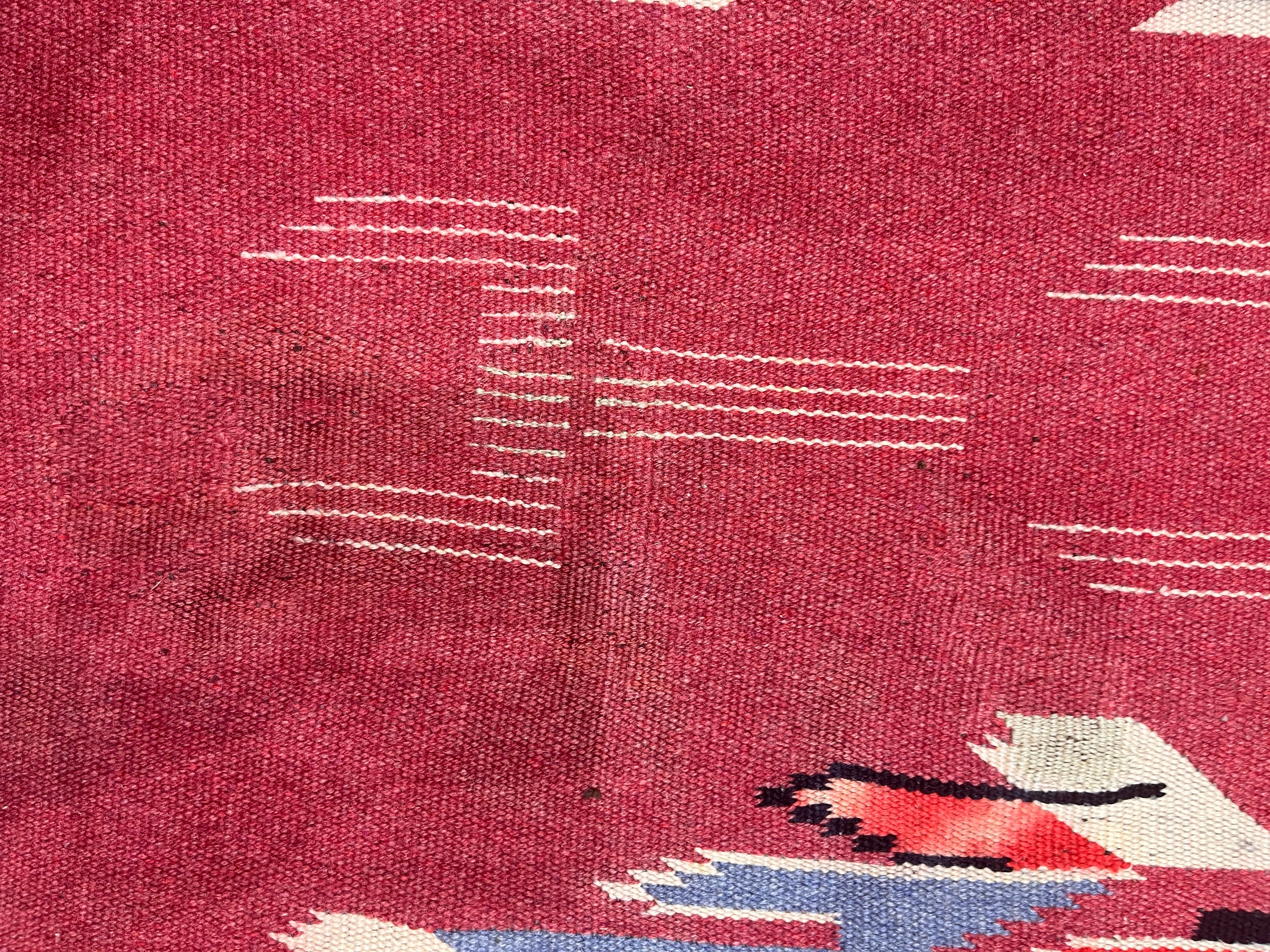 Vintage Swedish Kilim Rug 3'7" x 5' 9"