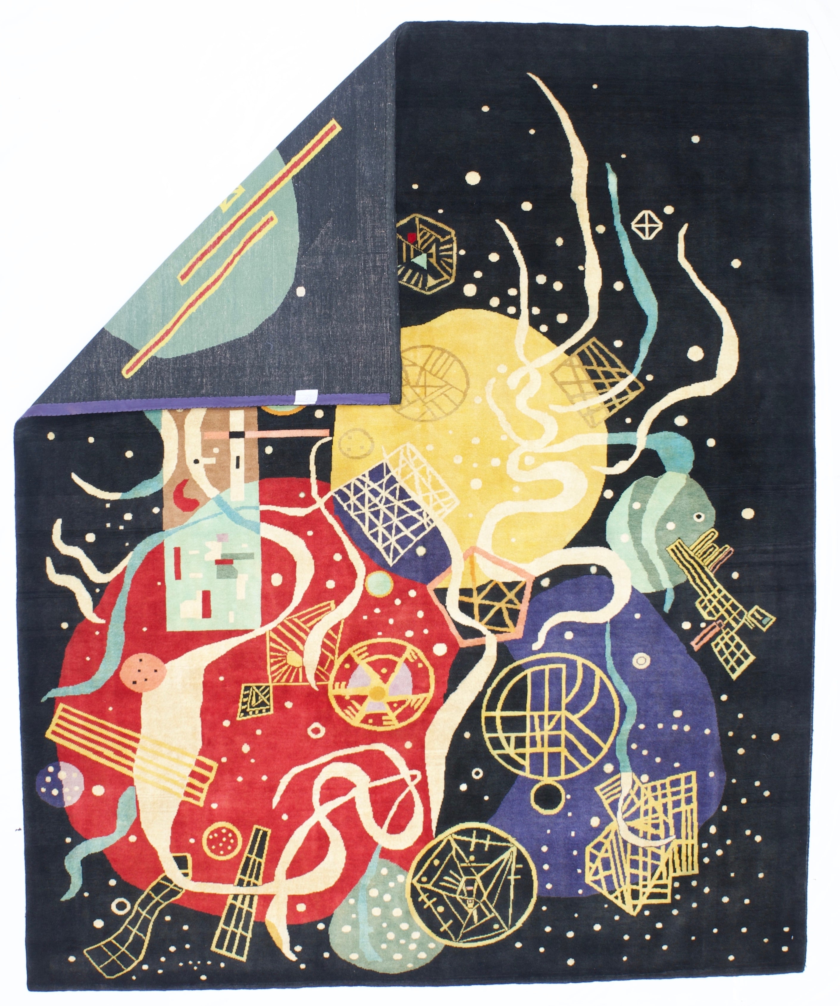 Fine Mid Century Kandinsky Design Rug 8'1" x 9' 9"