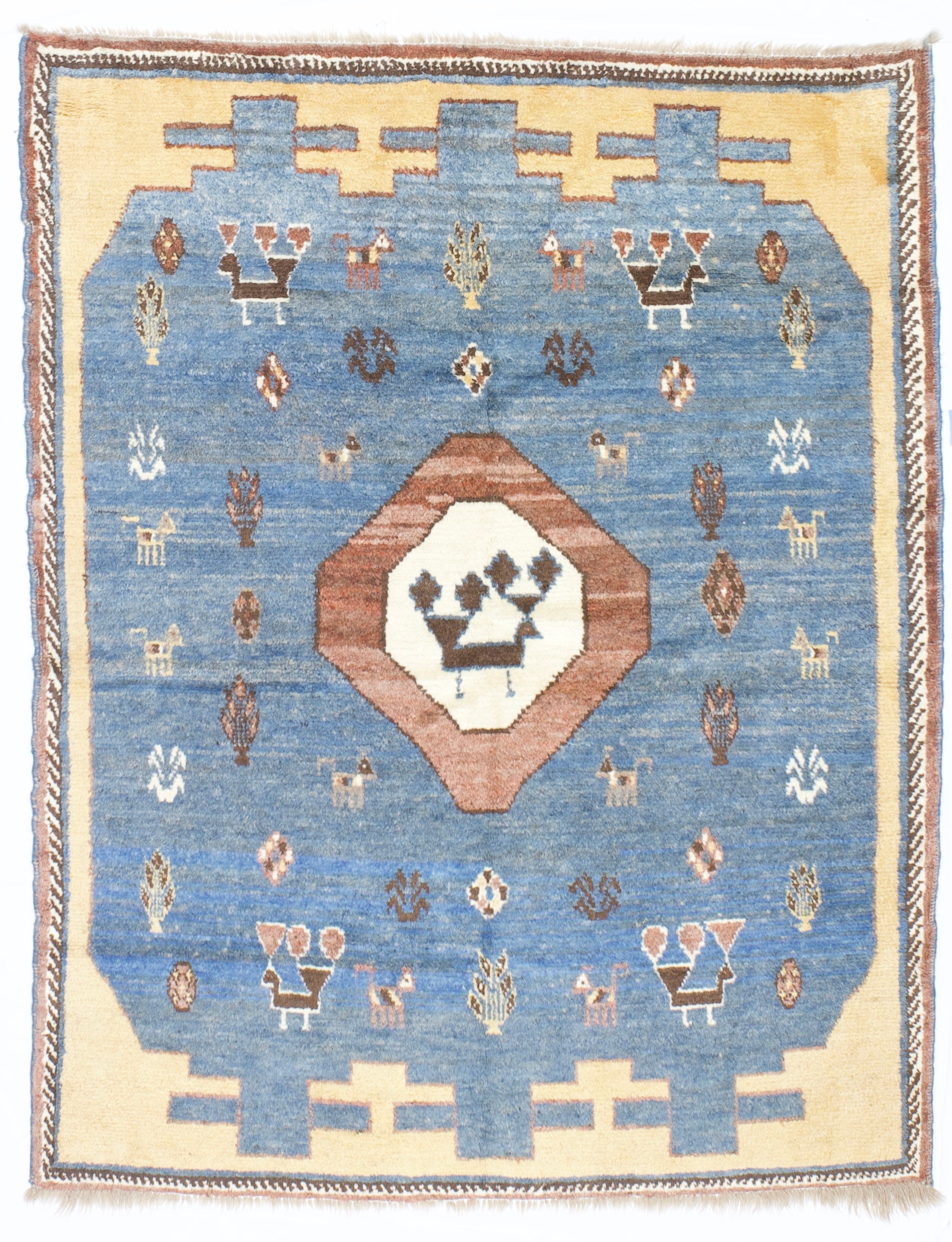 Fine Vintage Gabbeh Rug 6'1" x 7' 8''