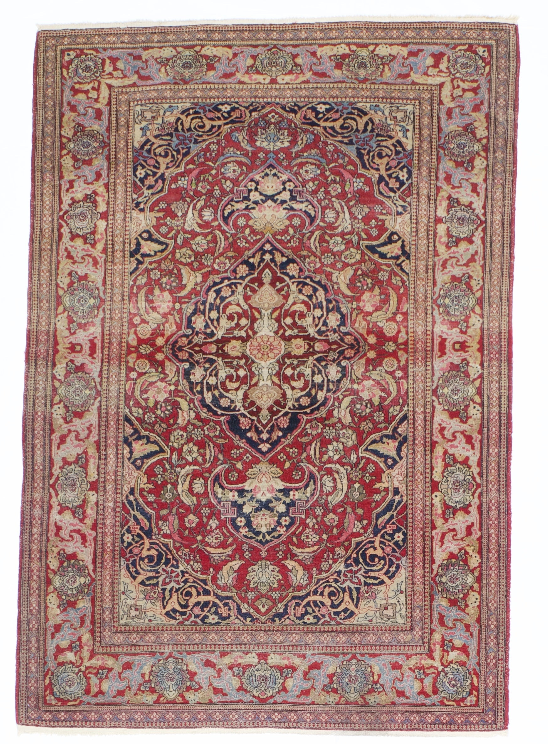 Antique Tehran Rug 4'7" x 6' 9"