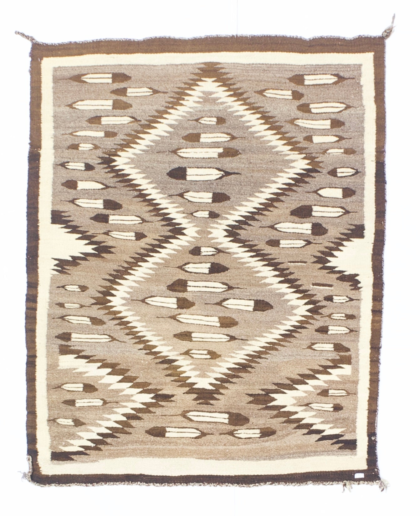 Fine Antique American Indian Navajo Rug 3' 5'' x 4' 3"