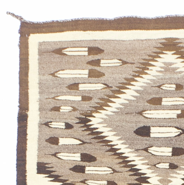 Fine Antique American Indian Navajo Rug 3' 5'' x 4' 3"