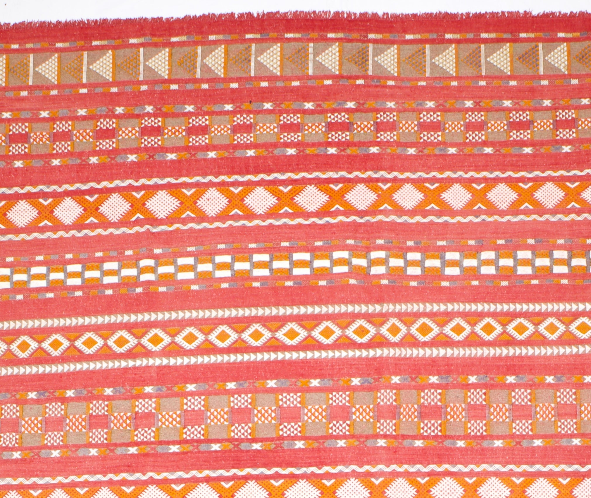 Fine Antique Swedish Kilim Flat Weave Rug 9'7" x 16' 7''