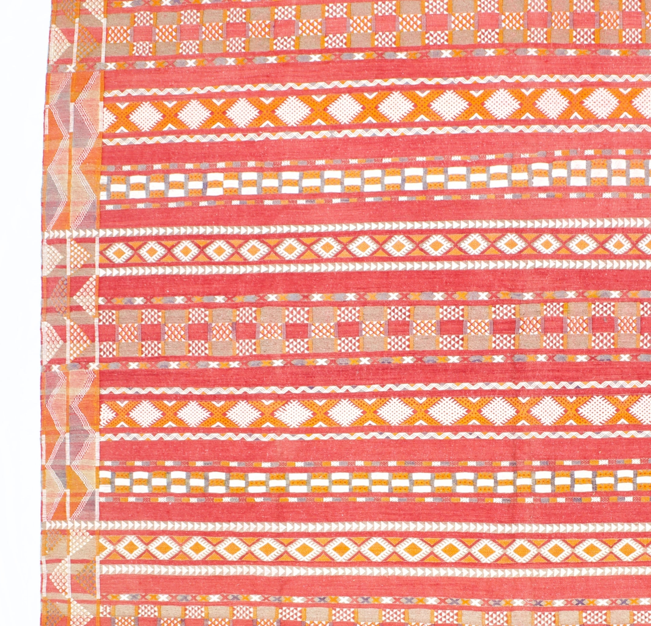 Fine Antique Swedish Kilim Flat Weave Rug 9'7" x 16' 7''