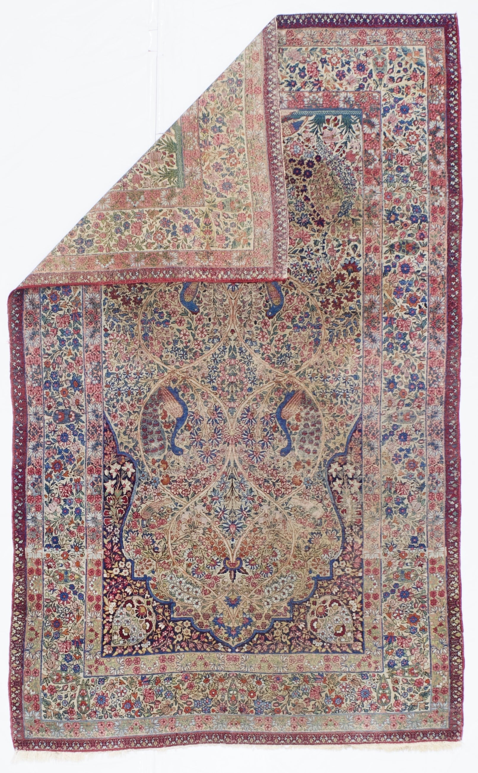 Antique Lavar Kerman Rug 4'5" x 6' 10"