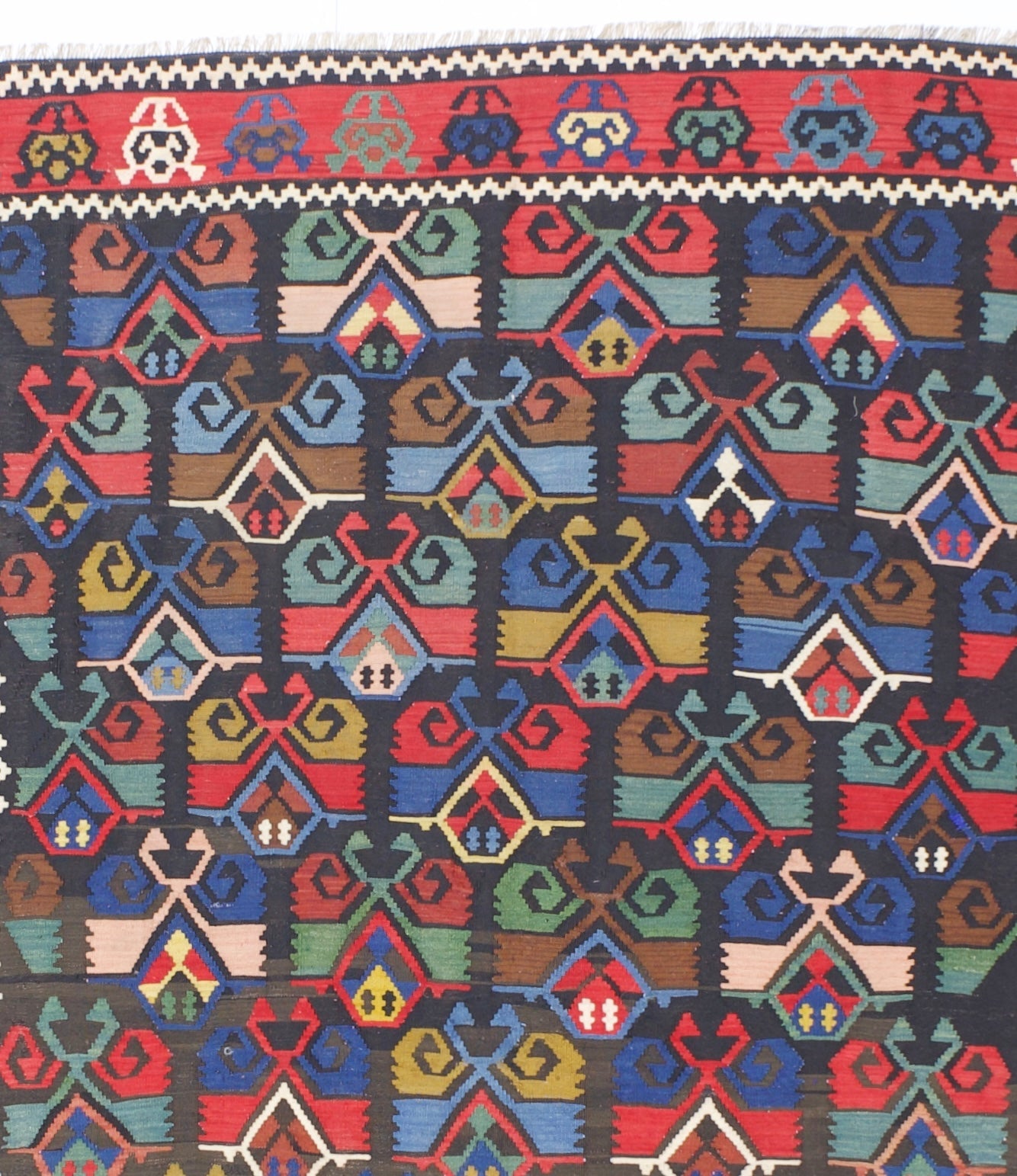 Antique Turkish Kilim Rug 5'6" x 9' 9"