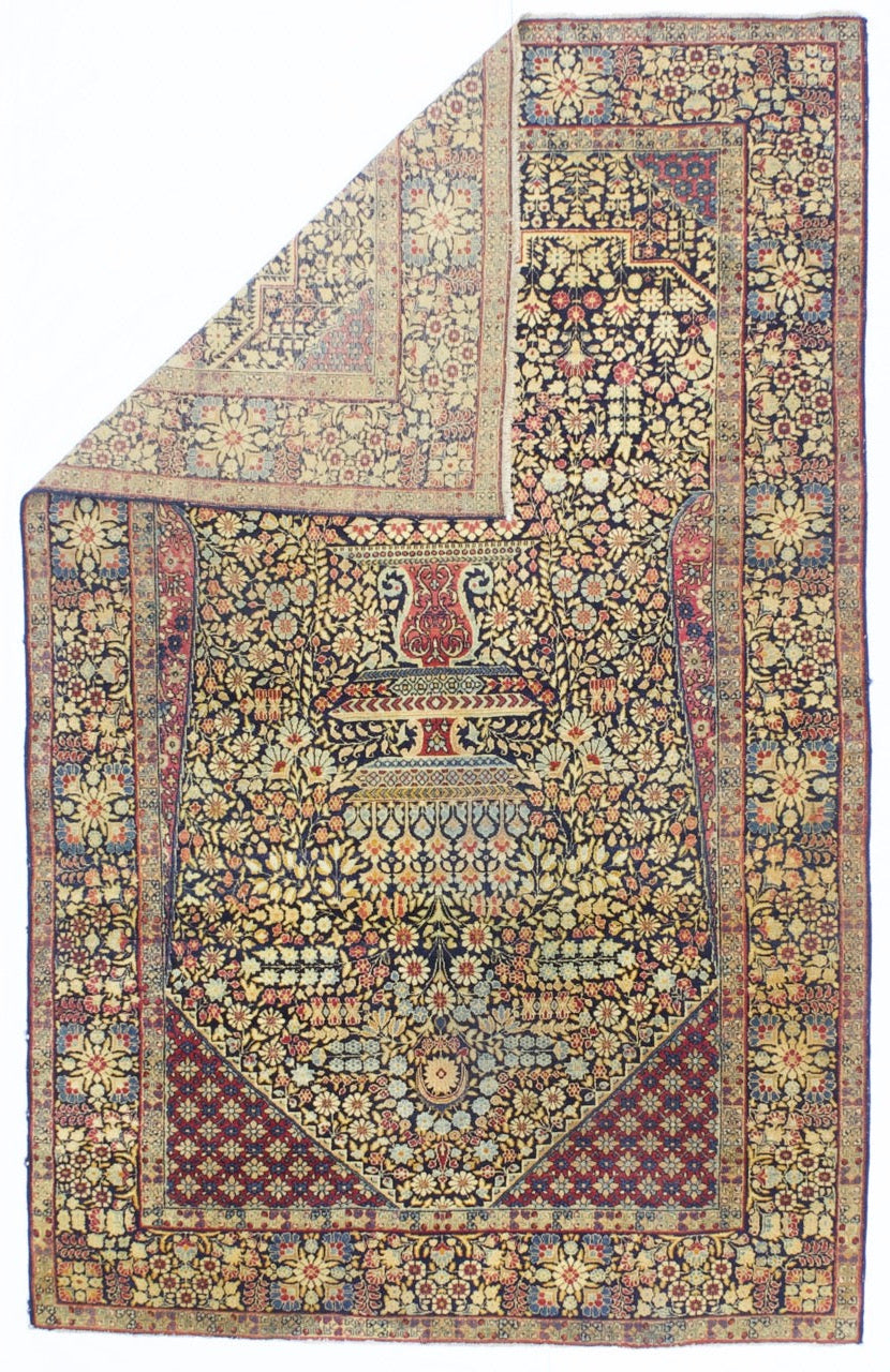 Antique Tehran Rug 4'7" x 7' 3"