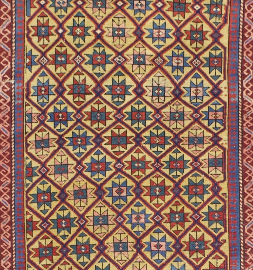 Antique Caucasian Kuba Rug 3'8" x 5' 3"