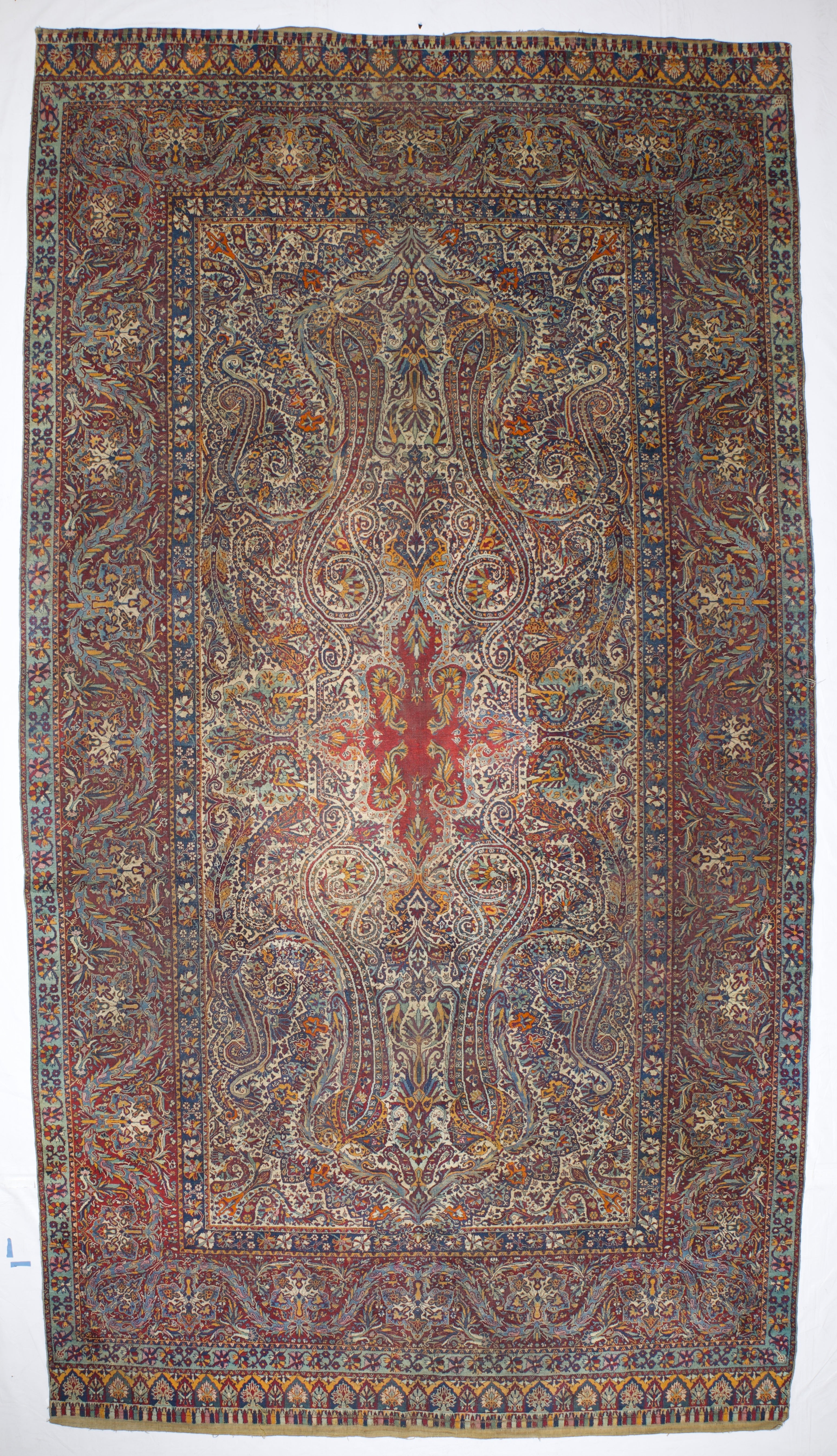 Fine Antique Yazd Rug 8'10" x 16' 0"