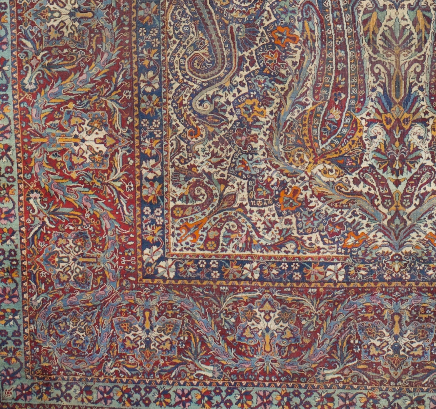 Fine Antique Yazd Rug 8'10" x 16' 0"