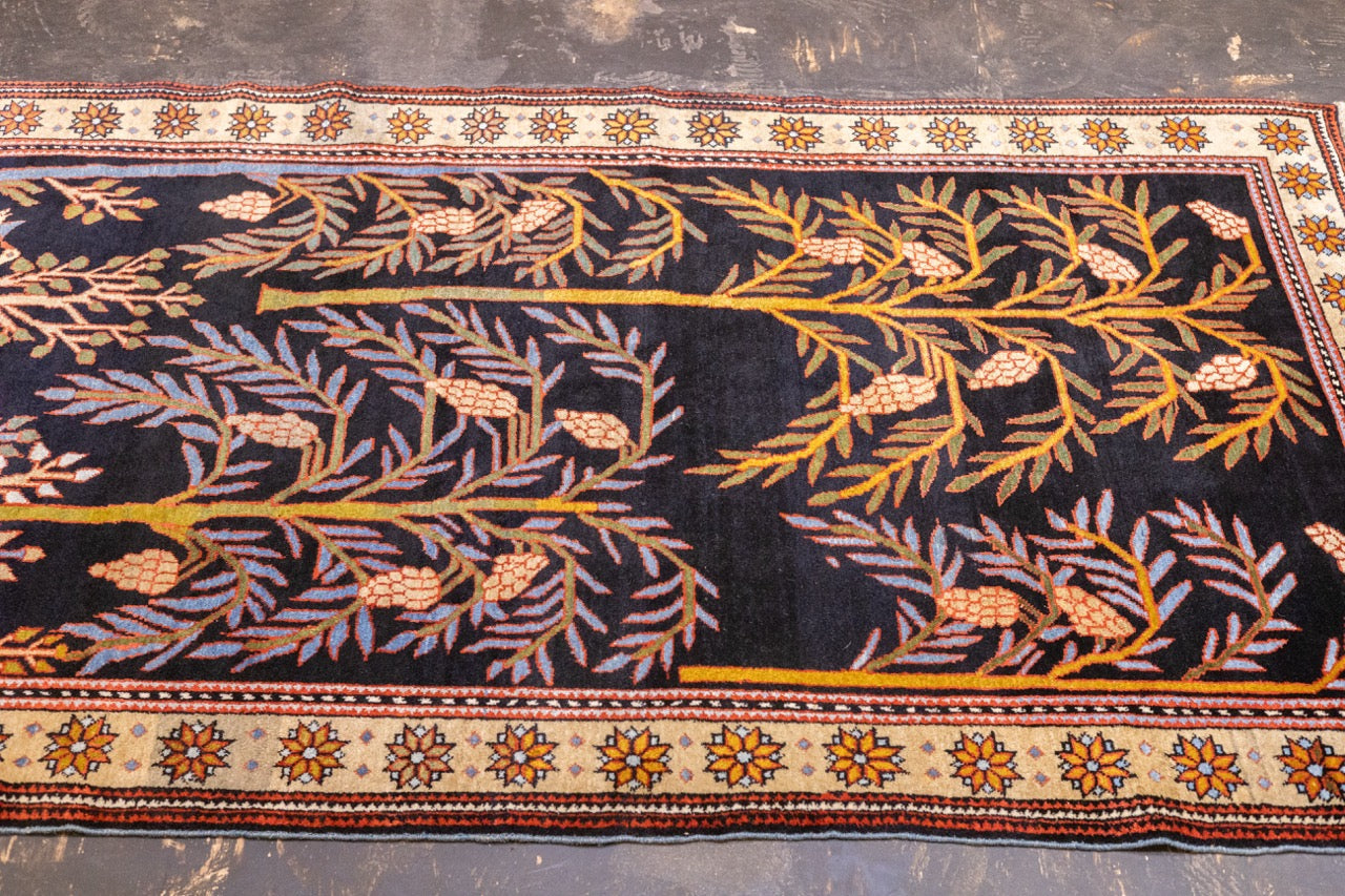 Antique Bakhshayesh unusual Tree Design Rug 4' 2" x 6' 11"