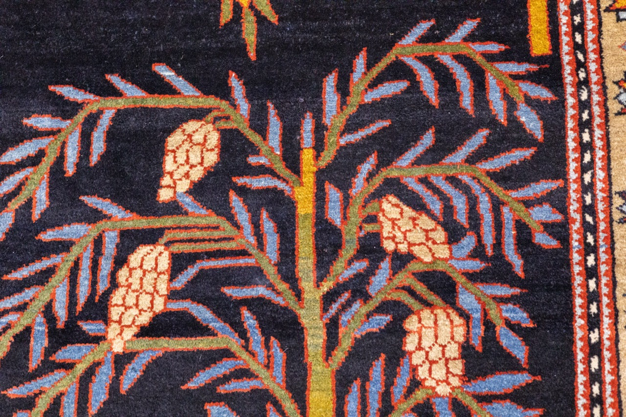 Antique Bakhshayesh unusual Tree Design Rug 4' 2" x 6' 11"