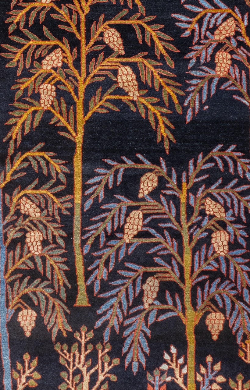 Antique Bakhshayesh unusual Tree Design Rug 4' 2" x 6' 11"