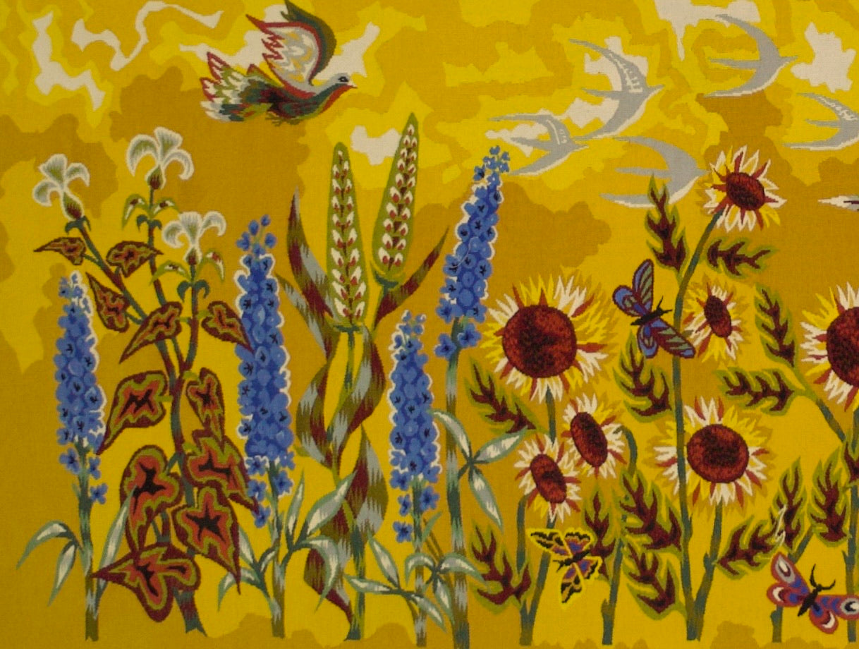 Mid Century French Tapestry Signed and Design by Simon Chase 3'4" x 6' 7''