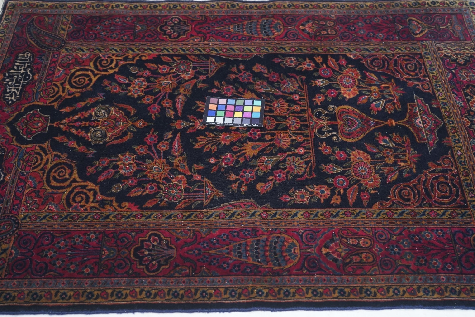 Antique Manchester Kashan Rug 3'6'' x 4'10''