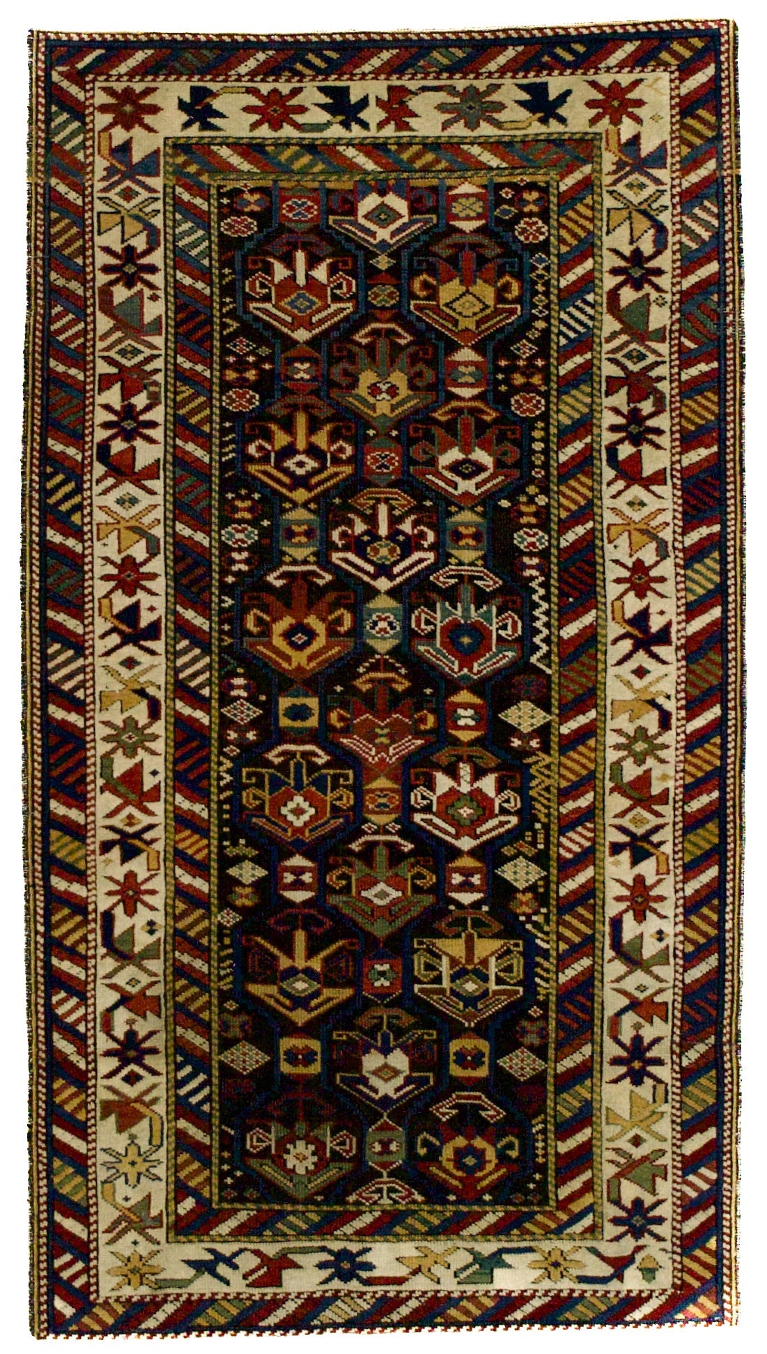 Antique Caucasian Kuba Rug 3' 1" x 5' 7"
