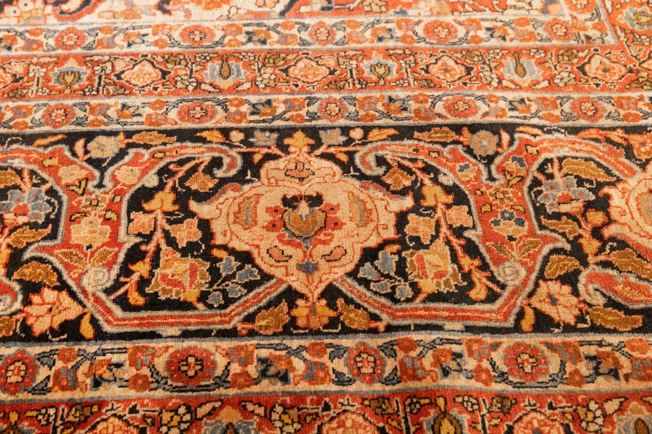 Antique Hajijalili Tabriz Rug 11' 0" x 18' 0"
