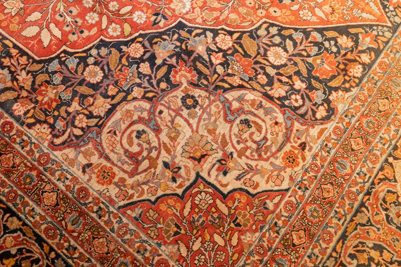 Antique Hajijalili Tabriz Rug 11' 0" x 18' 0"