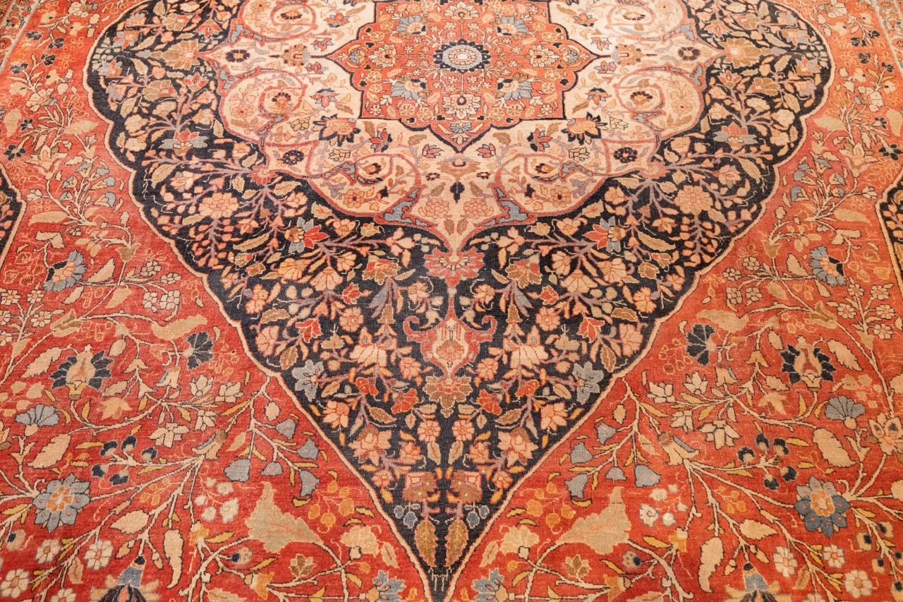 Antique Hajijalili Tabriz Rug 11' 0" x 18' 0"