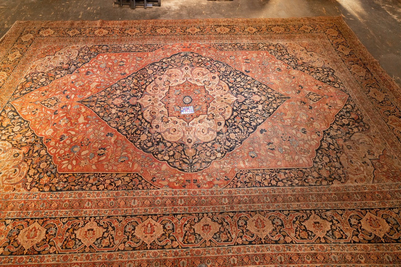 Antique Hajijalili Tabriz Rug 11' 0" x 18' 0"