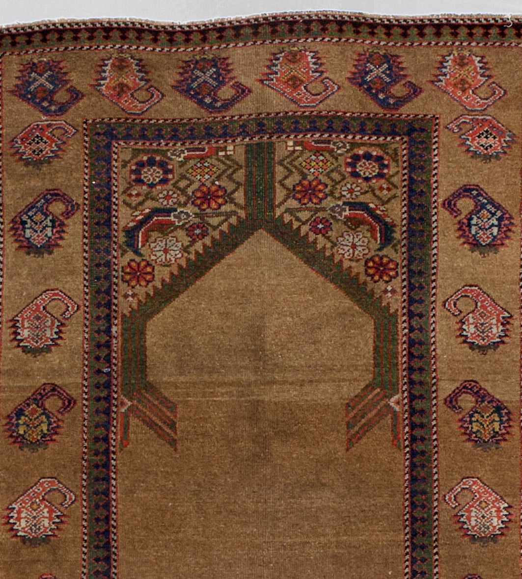 Fine Antique NW Camel Hair Rug 3'8" x 9' 8''