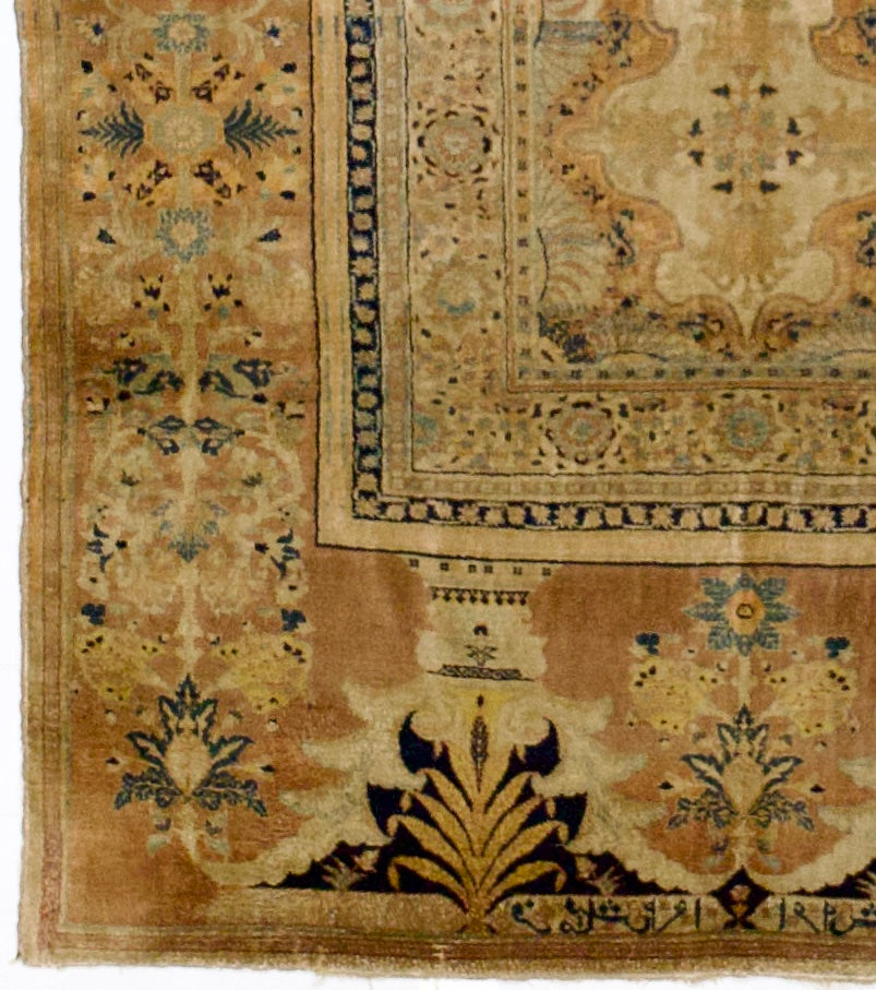 Extremely Fine/rare and unusual Antique Silk Rug 4' 0" x 5' 4"