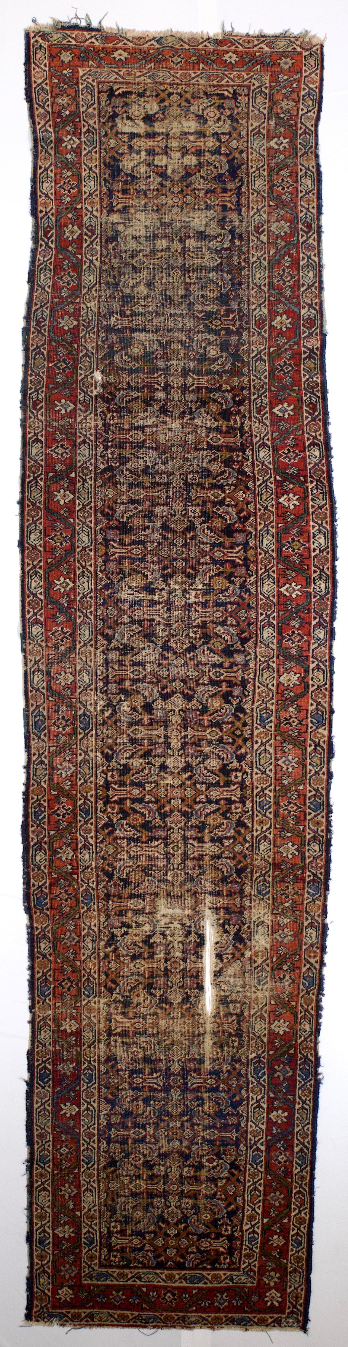 Antique Mahal Wool Long Rug 3'1" x 13' 6''