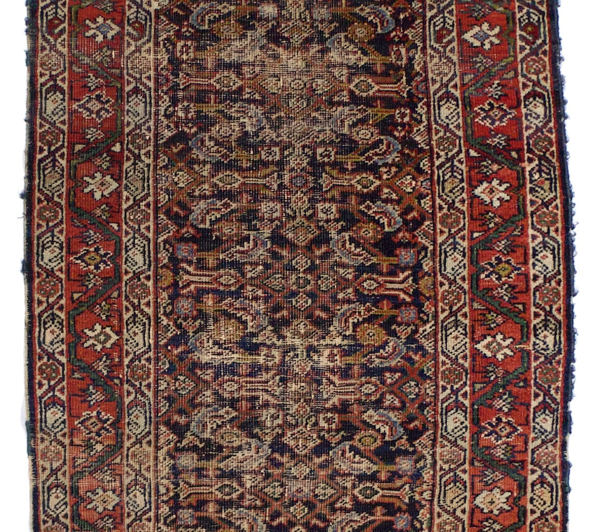 Antique Mahal Wool Long Rug 3'1" x 13' 6''