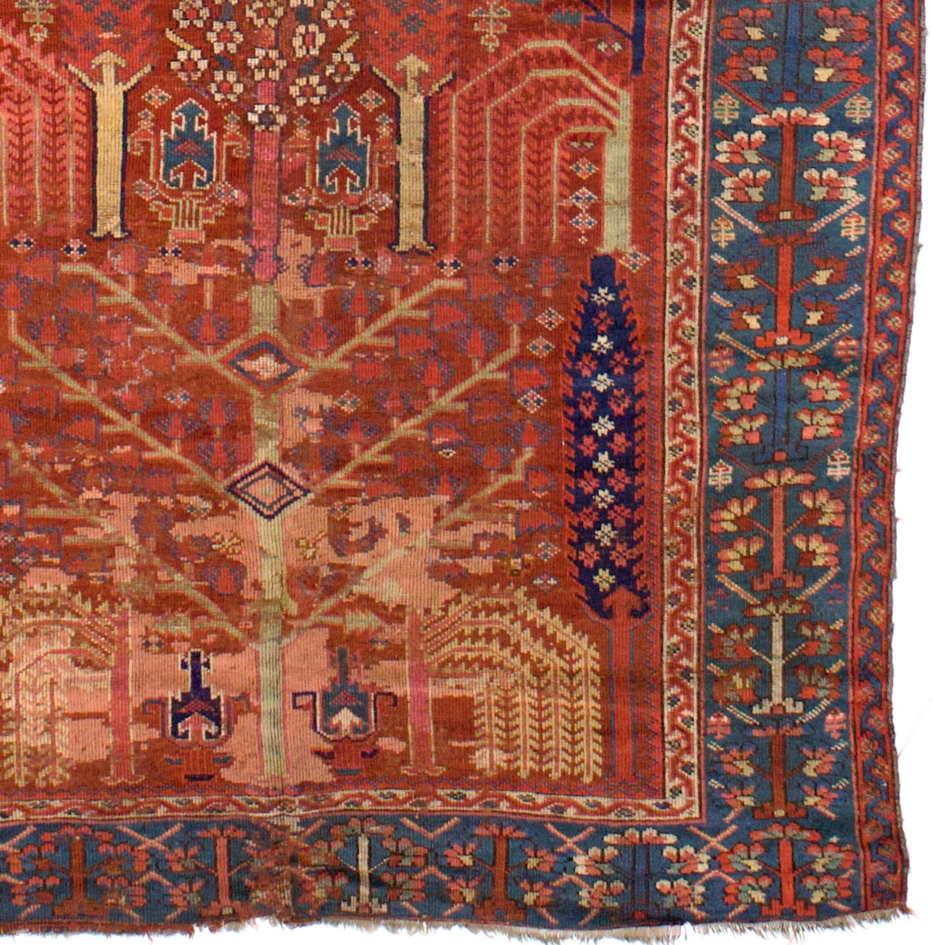 Early Antique Bakhshayesh Long Rug 5'8" x 14' 6''