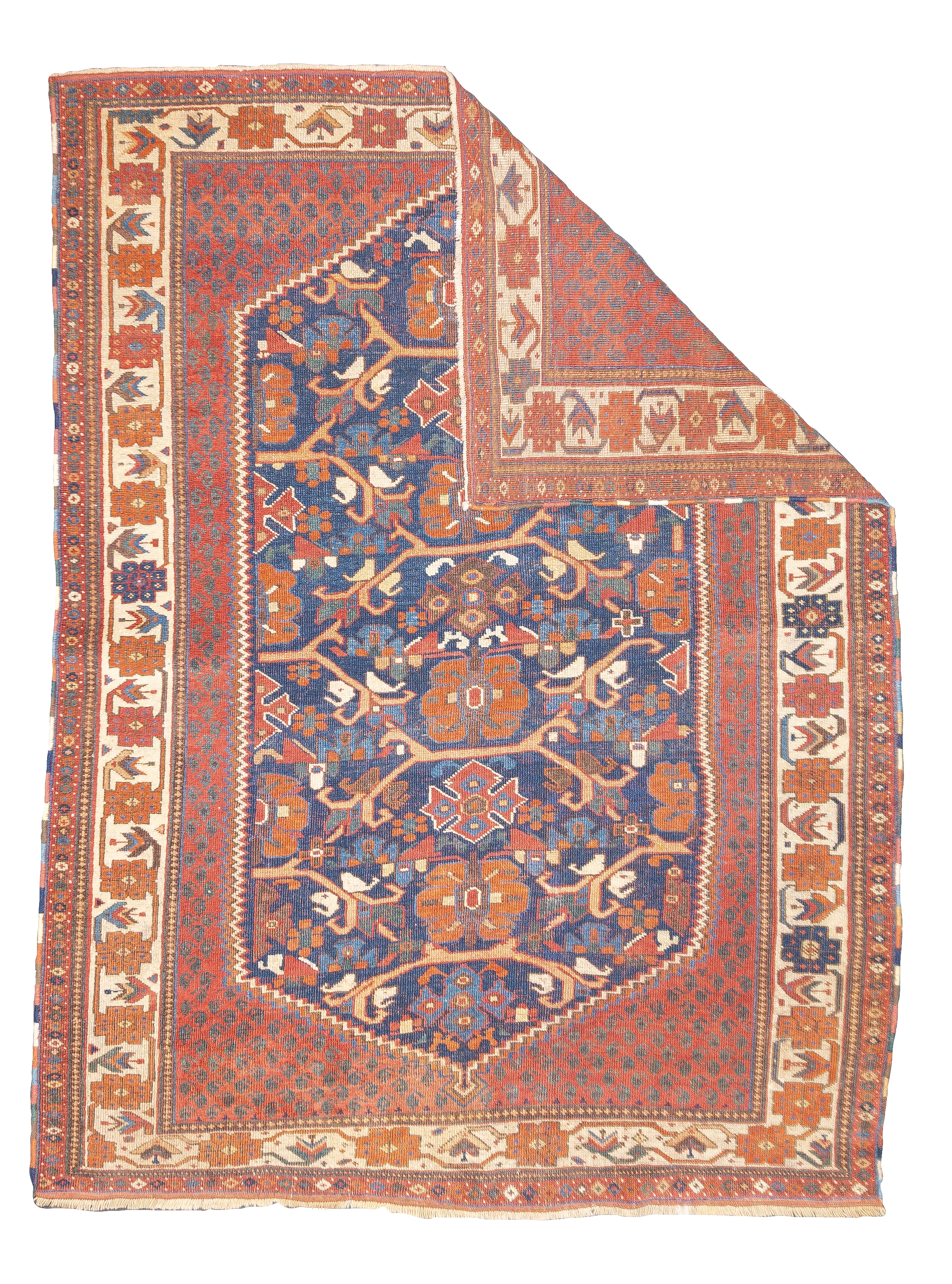 Antique Afshar Rug 4'1" x 5' 6"