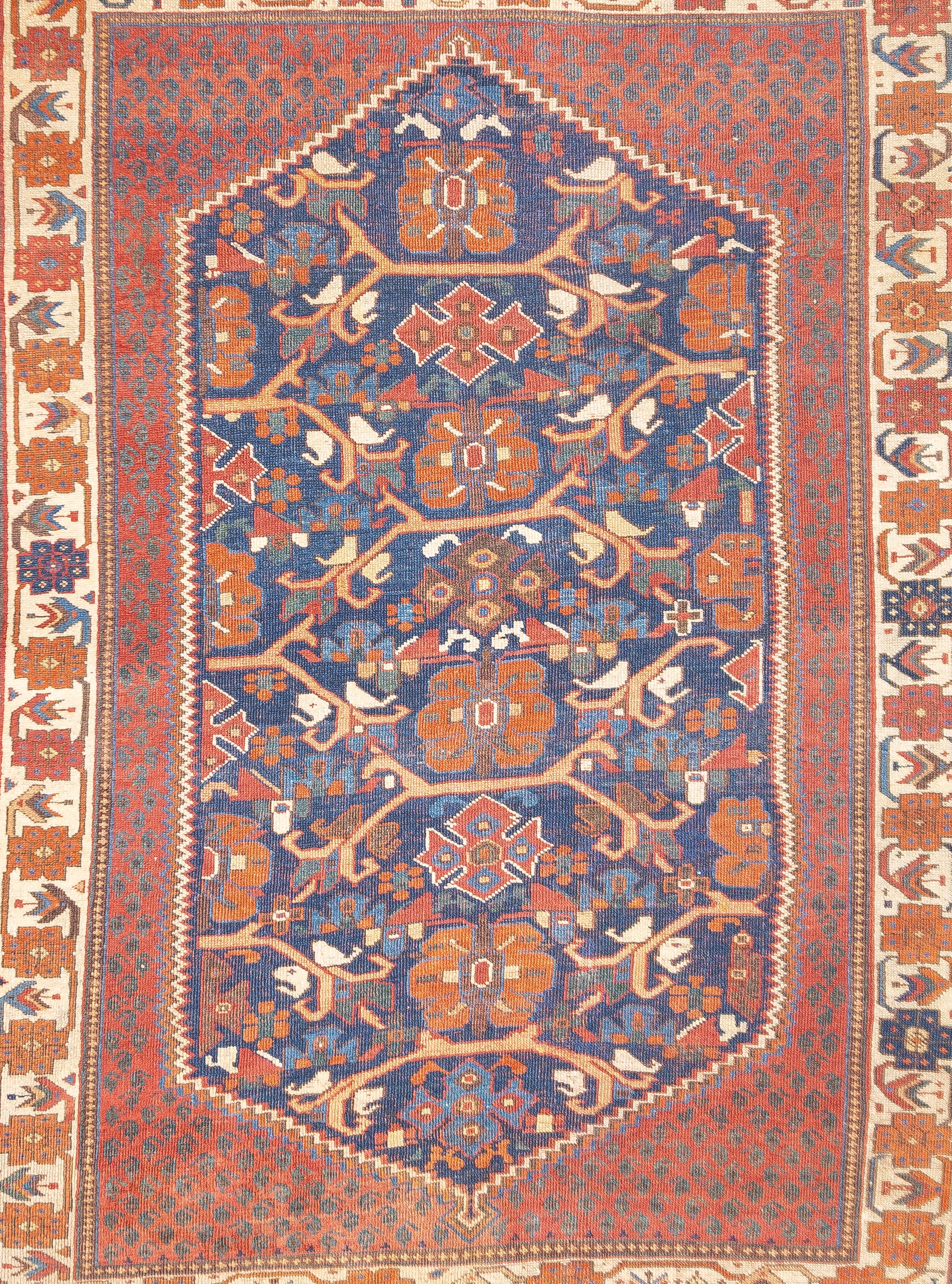 Antique Afshar Rug 4'1" x 5' 6"