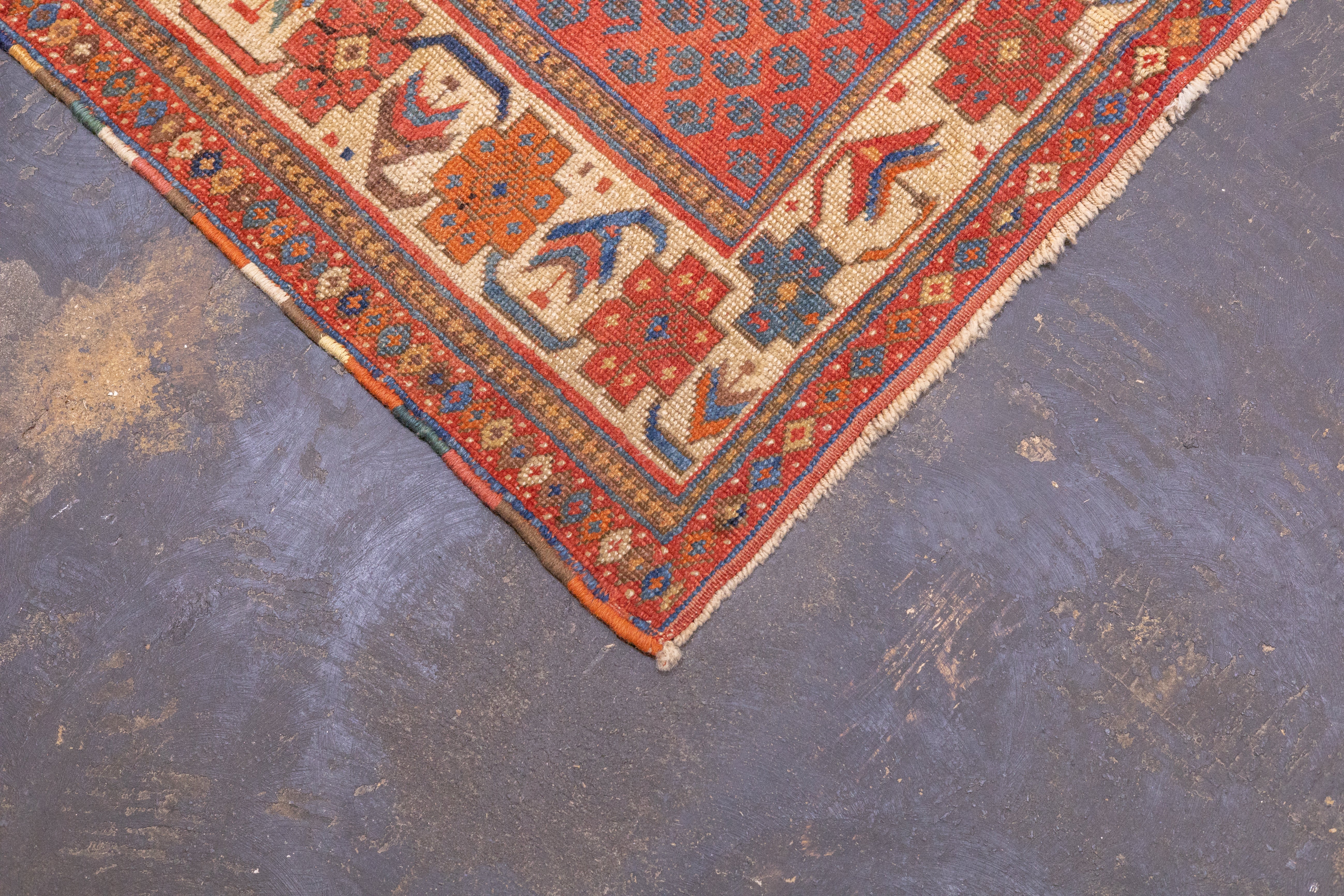 Antique Afshar Rug 4'1" x 5' 6"