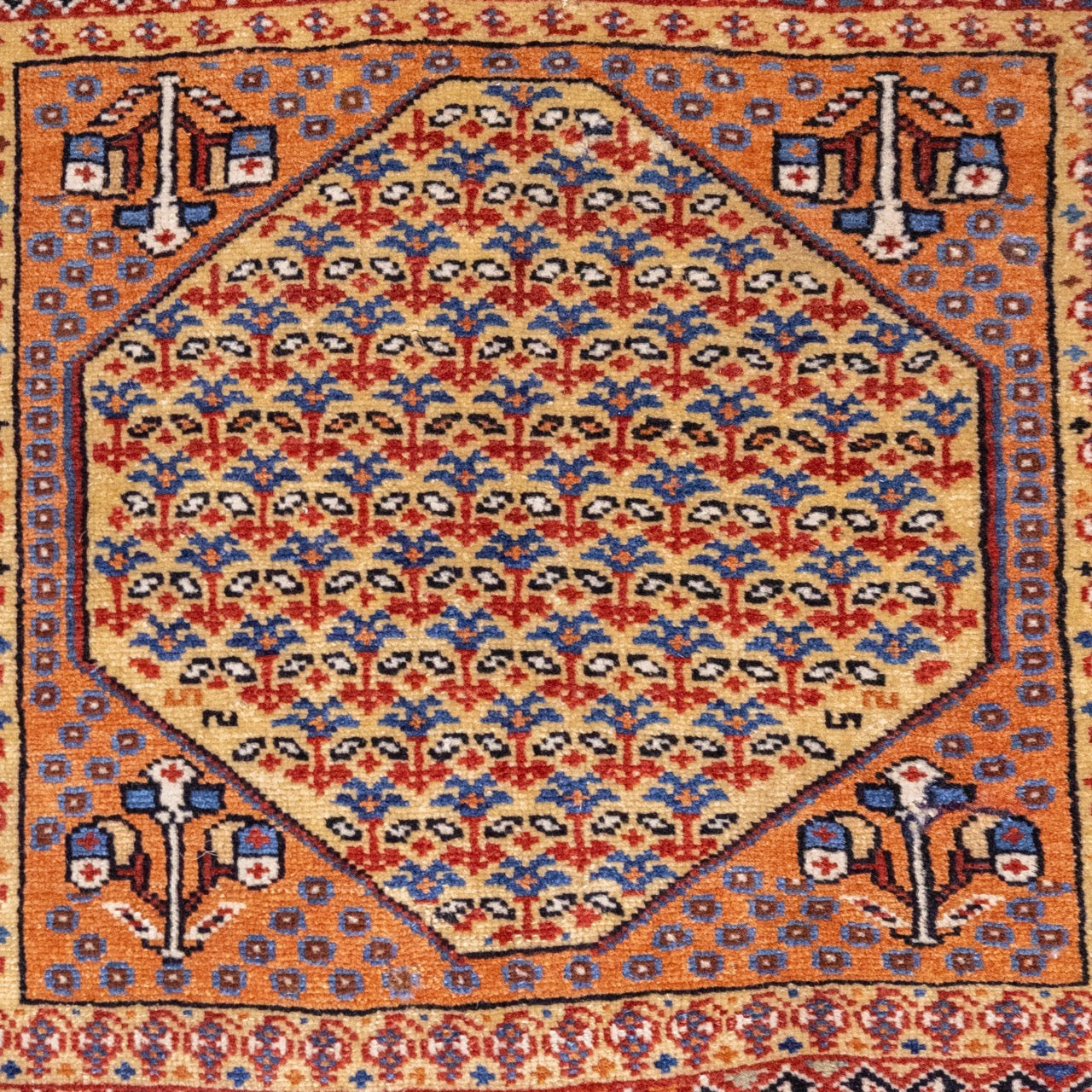 Antique Qashqai Mat 1' 7'' x 1' 7''