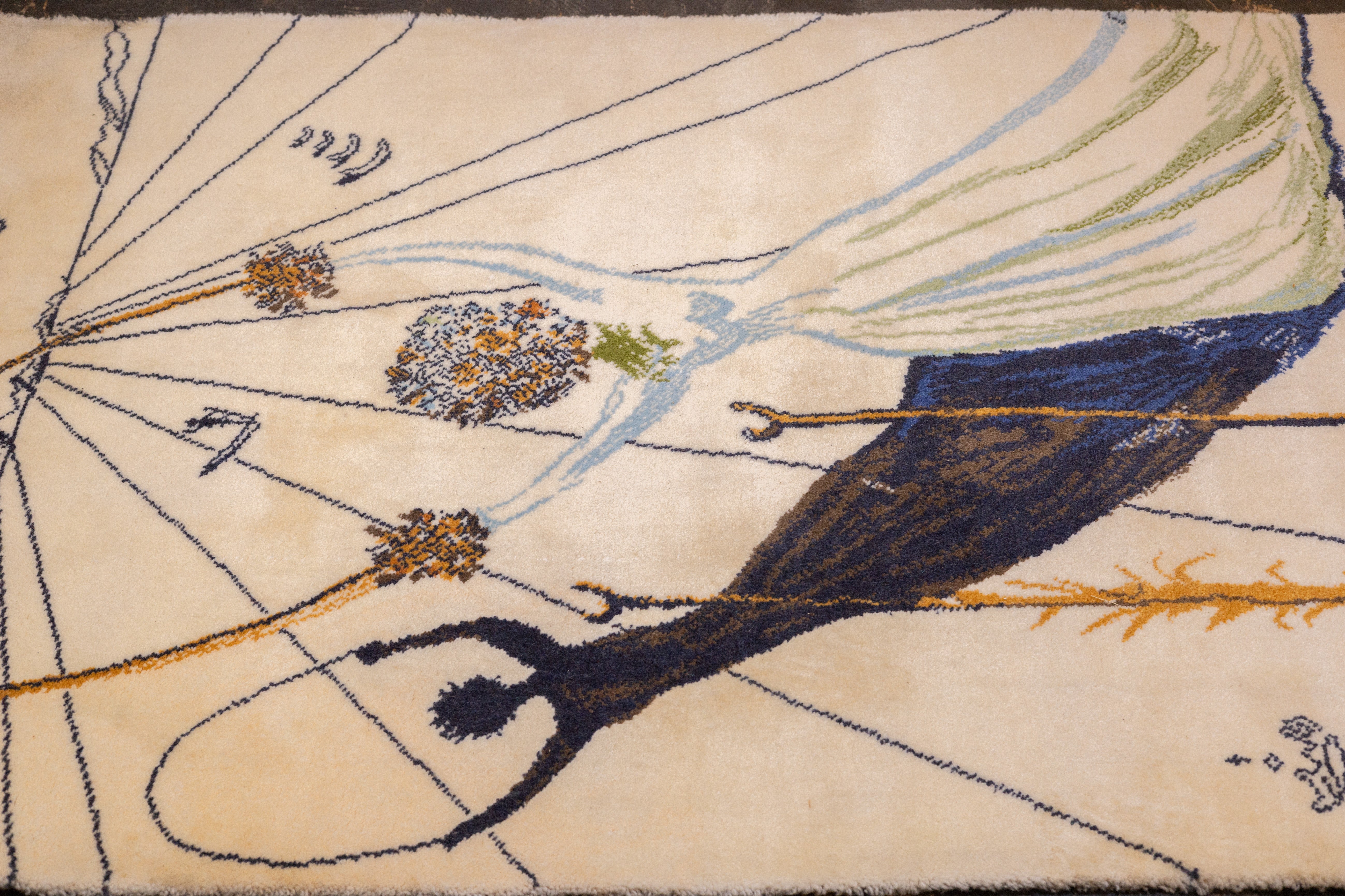 Fine Artistic Rug. Design after Salvador Dali Wool 4' 7" x 6' 6"