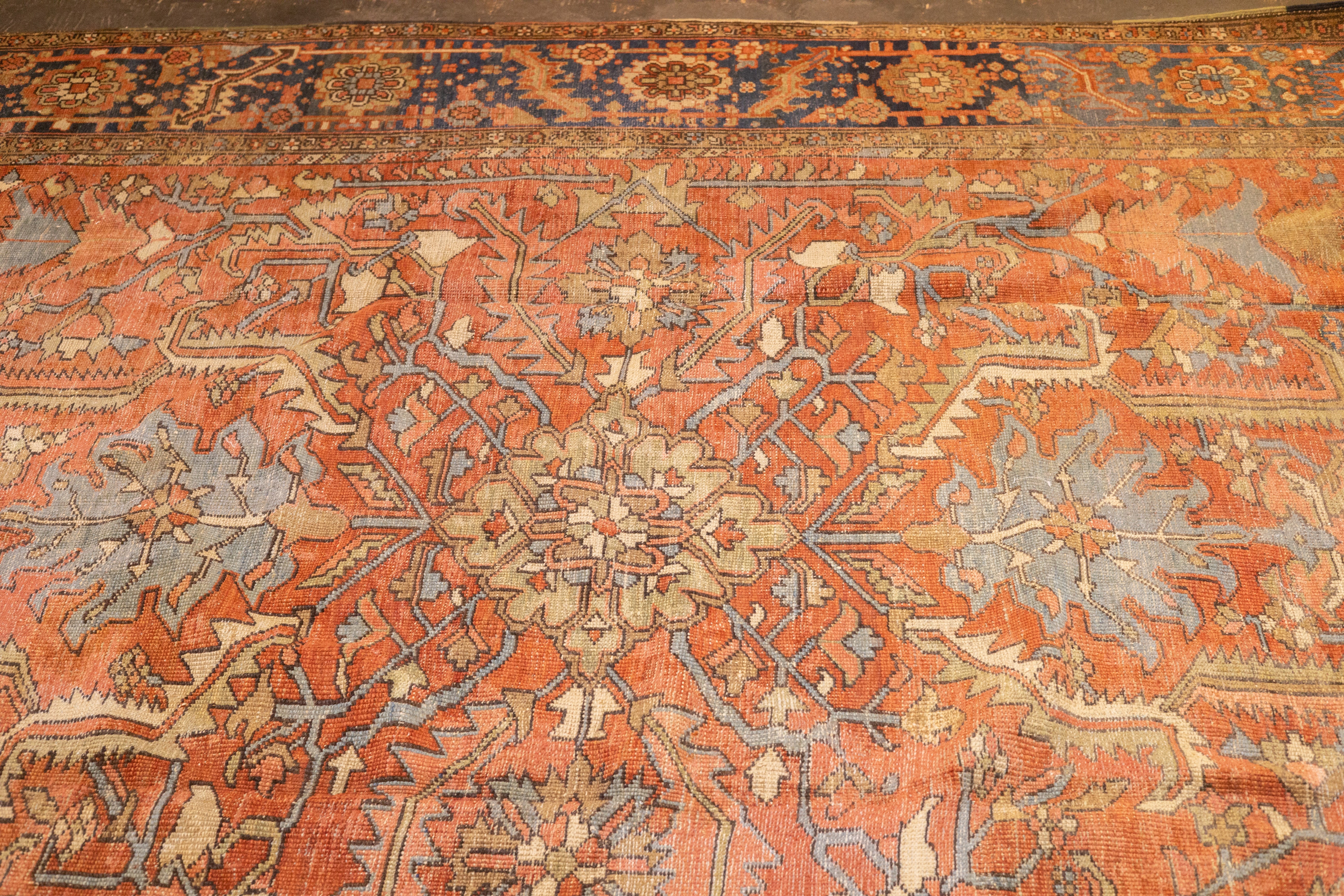 Antique Heriz Rug 9' 9" x 11' 10''
