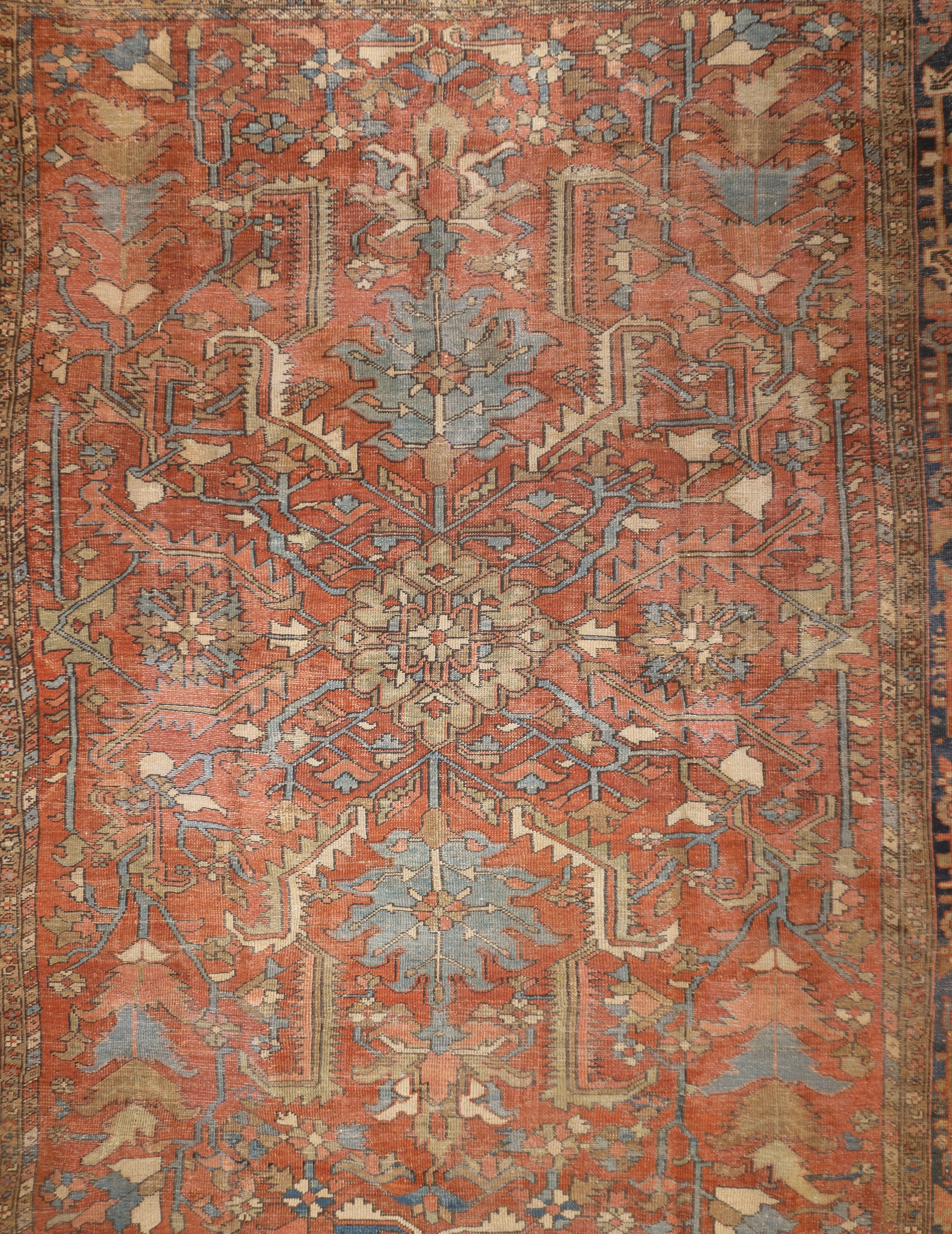 Antique Heriz Rug 9' 9" x 11' 10''