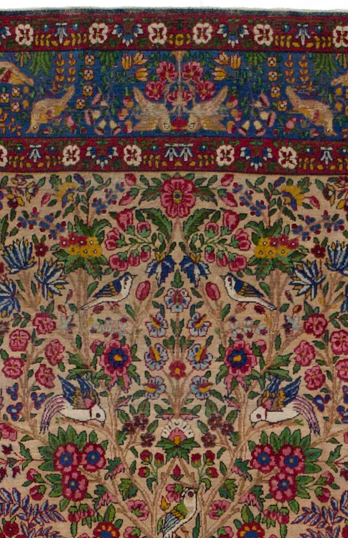 Antique Lavar Kerman Rug 4' 8" x 7' 5"