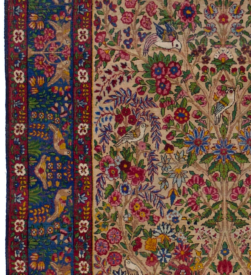 Antique Lavar Kerman Rug 4' 8" x 7' 5"