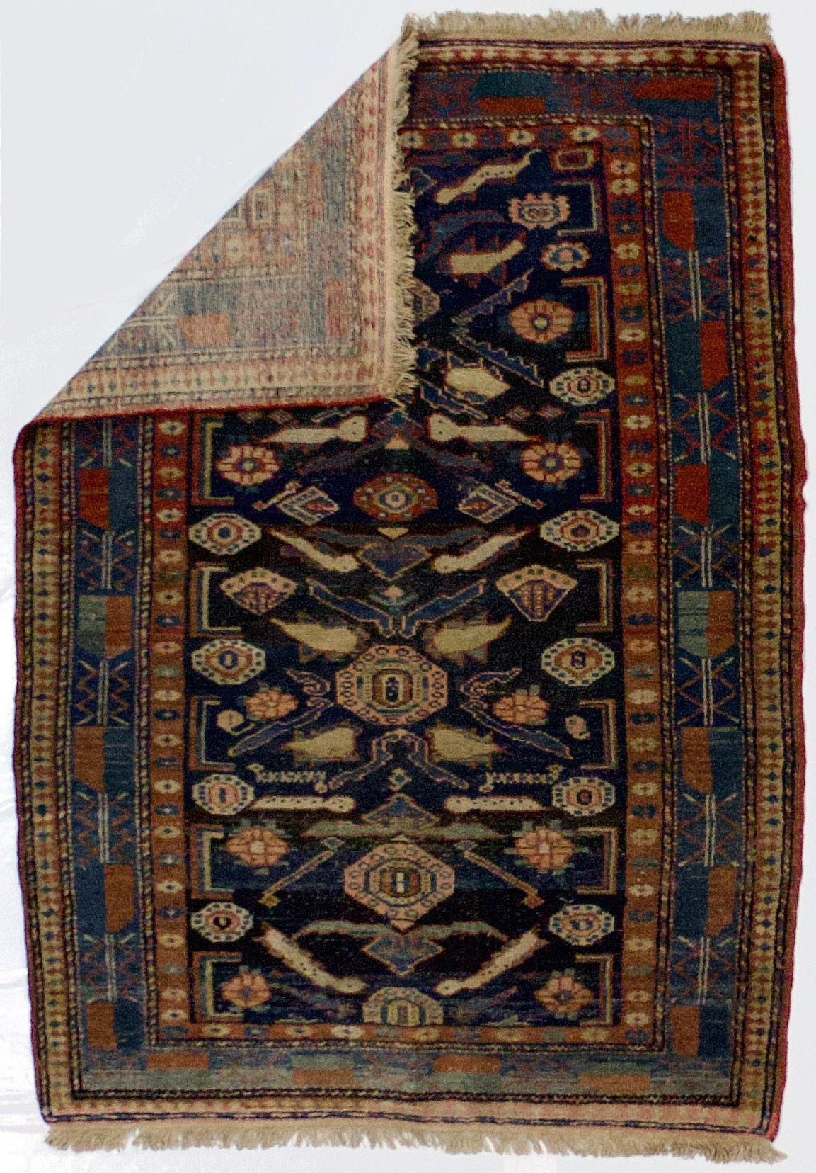 Antique Malayer Rug 3'4" x 4' 8"
