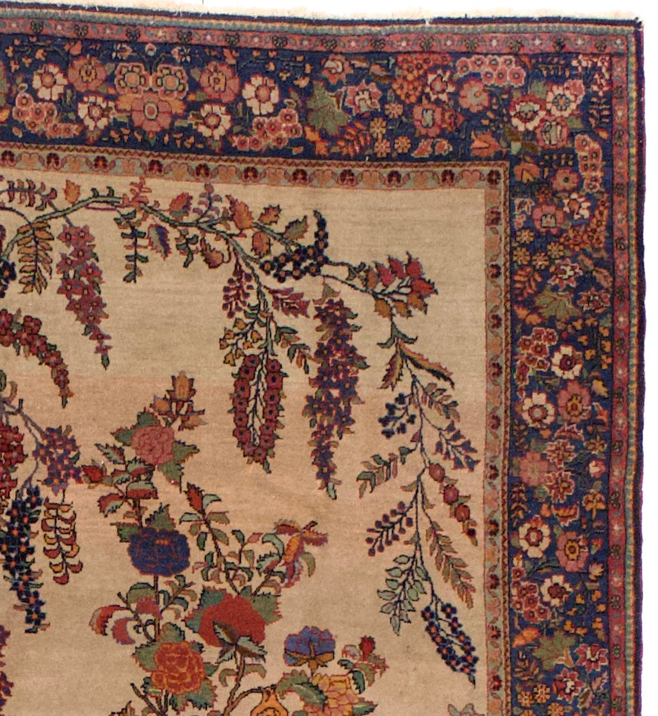 Antique Kashan Rug 4'2" x 6' 11"