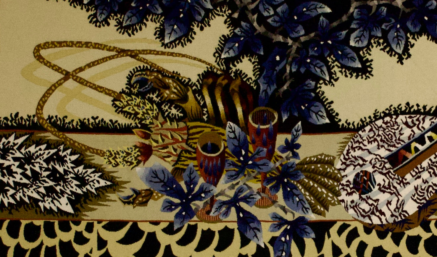 Extremely Fine Mid Century French Tapestry Design and Signed by Jean Luca 4'2" x 6' 3"