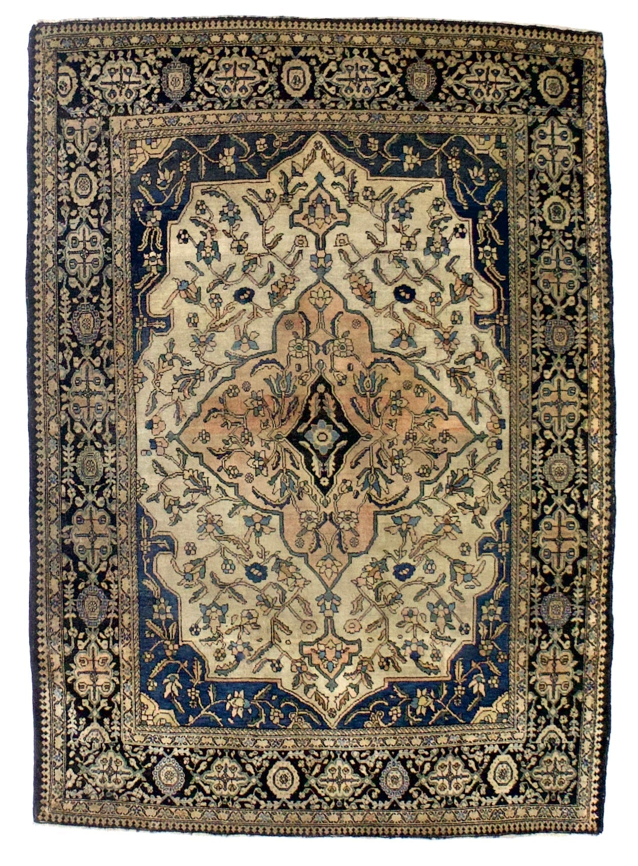 Antique Farahan Sarouk Rug 3'5" x 4' 10"