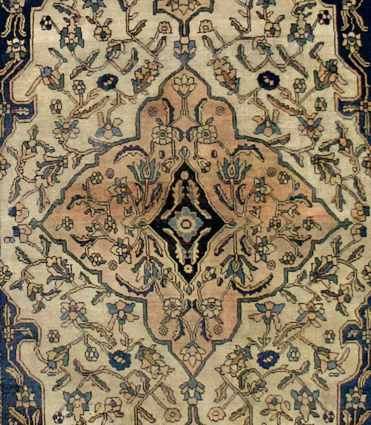 Antique Farahan Sarouk Rug 3'5" x 4' 10"
