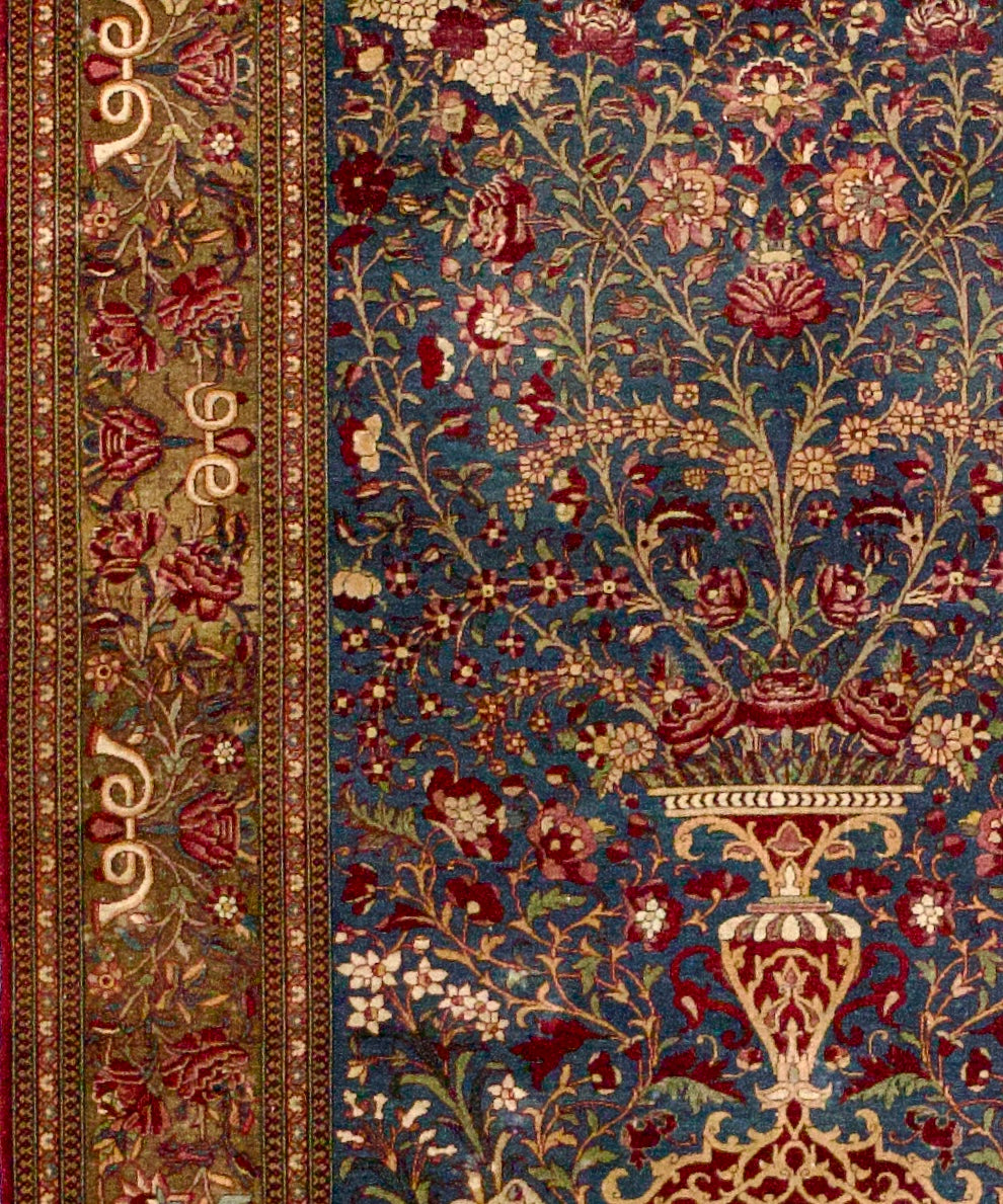 Antique Tehran Vase Design Rug 4'8" x 6' 9"