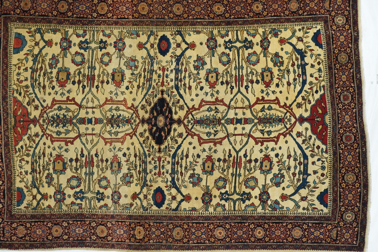 Antique Farahan Sarouk Rug 4' 4" x 6' 6"