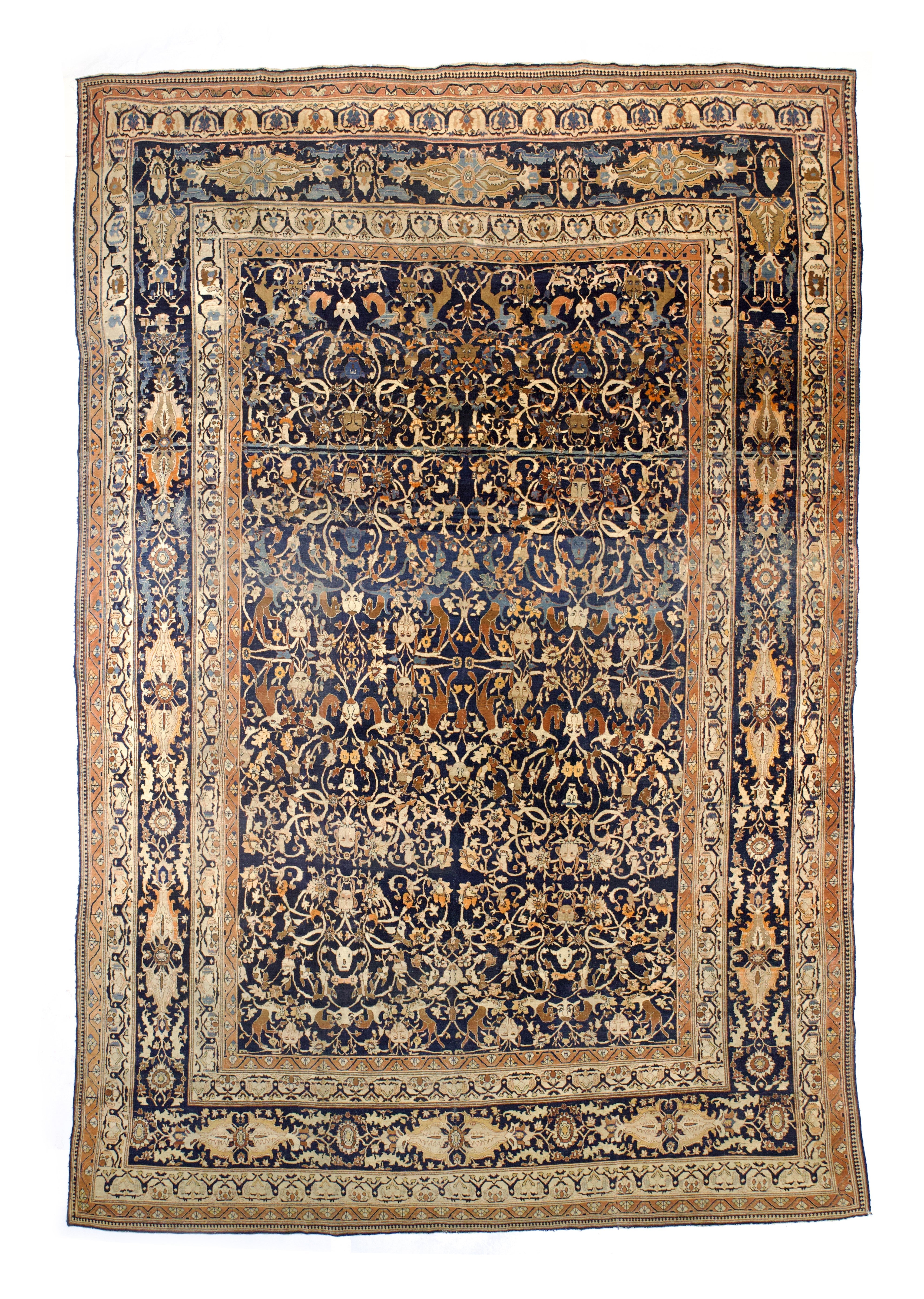 Extremely Fine Haji Jalili Tabriz Rug 10' 8'' x 15' 11''
