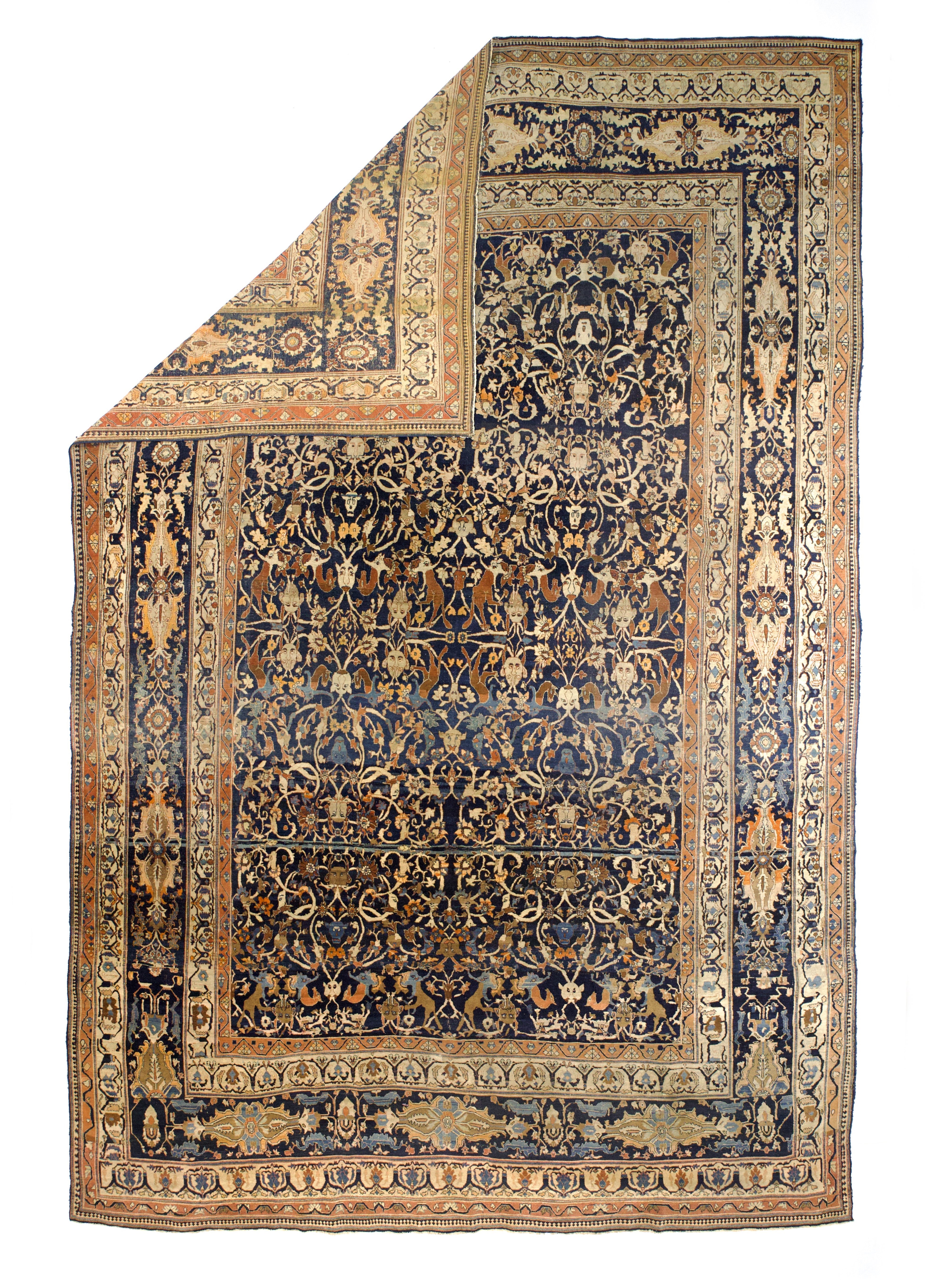 Extremely Fine Haji Jalili Tabriz Rug 10' 8'' x 15' 11''