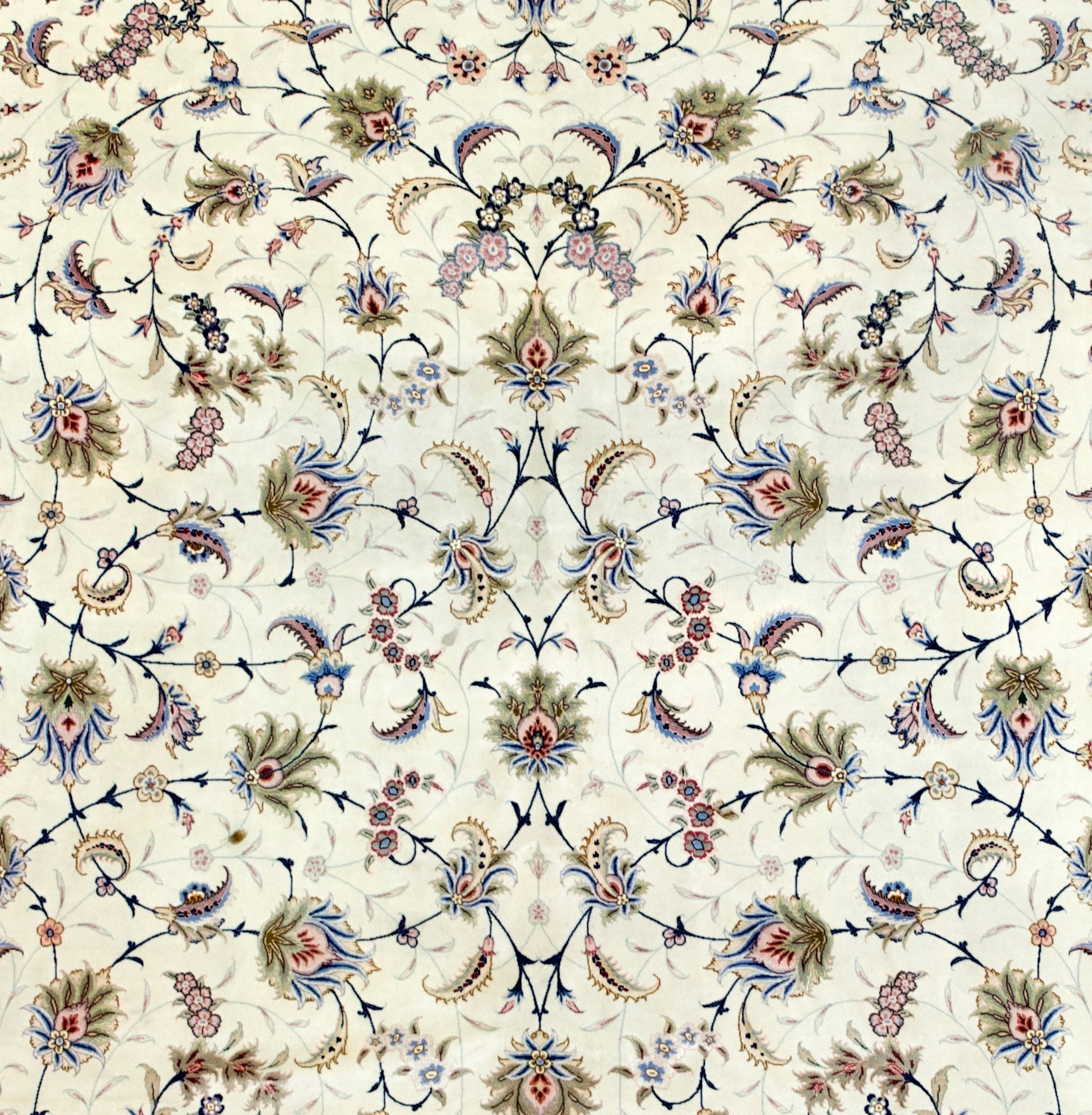 Extremely Fine Tabriz Wool and Silk 60 Raj Rug 9' 9'' x 13' 6''
